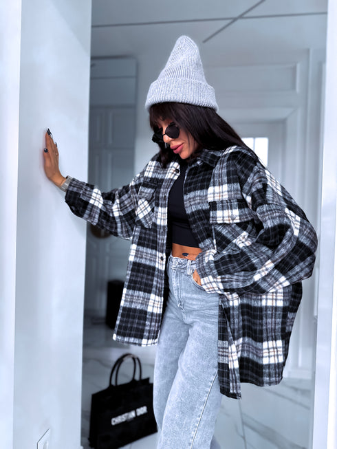 Plaid shirt "RAINY DAY" VMC58 - BLACK